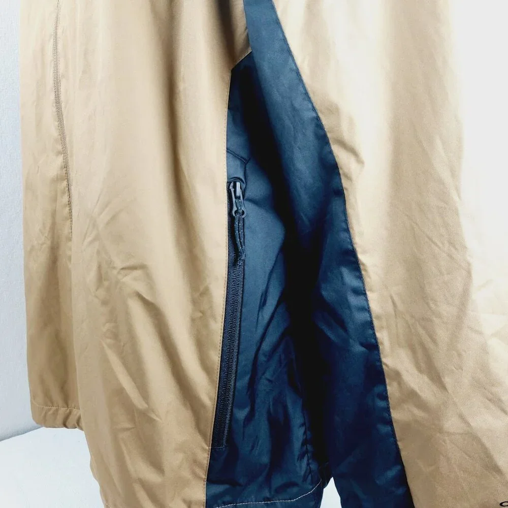 Columbia Men's Tan White Inner Limits III Hooded Outdoor Windbreaker Jacket Sz L